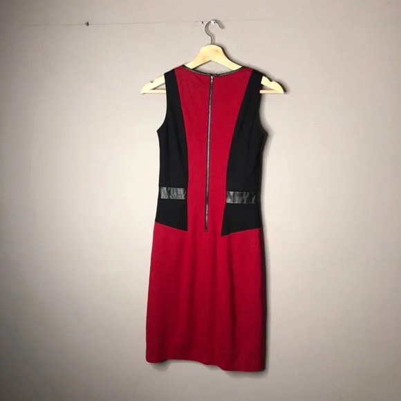 Cynthia Steffens black red  sheath dress 0 - Picture 6 of 8